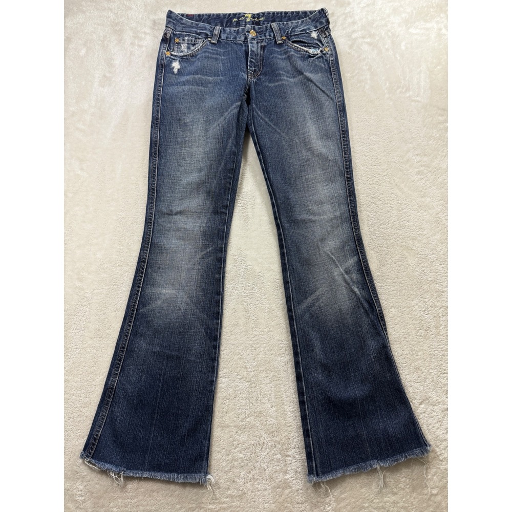 Women’s Dark Wash Flared Jeans - Indigo Blue